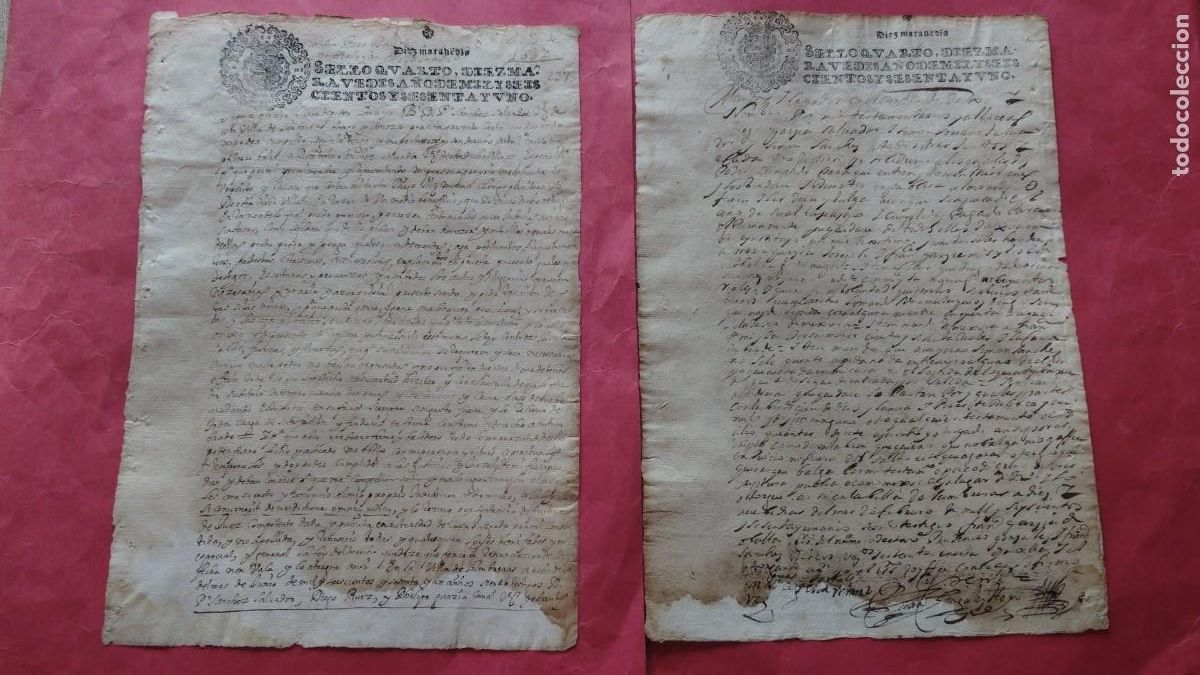 Manuscritos antiguos: PEDRO SANCHEZ SALVADOR.-FRANCISCO GARCIA DE OLAYA.-MANUSCRITOS.-LUMBRERAS.-LA RIOJA.-A&Ntilde;O 1661.