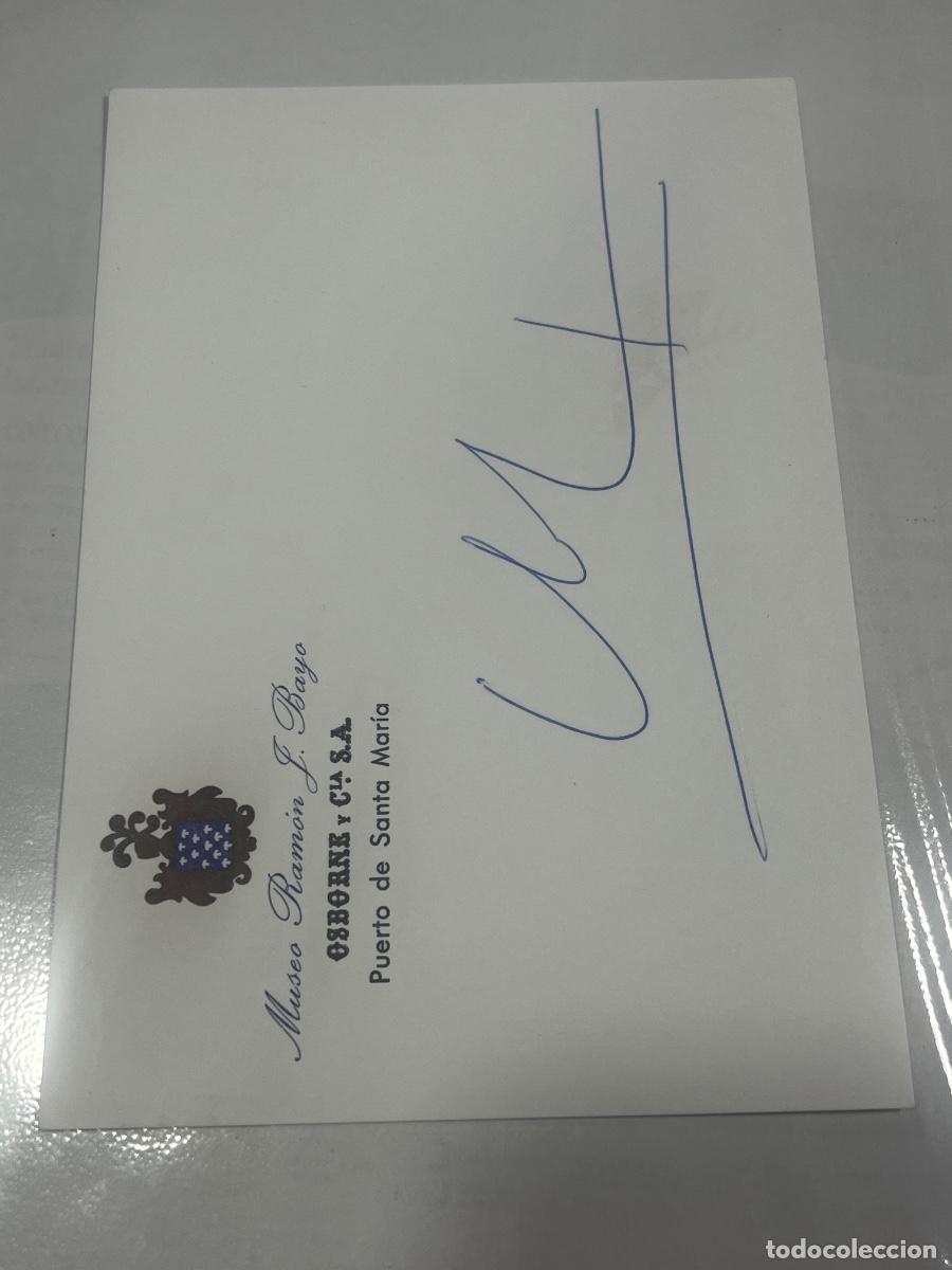 Manuscritos antiguos: SIGNED, AUTOGRAPH, FIRMA, TARJETA FIRMADA POR JOAQU&Iacute;N SABINA, CANTAUTOR Y POETA ESPA&Ntilde;OL.