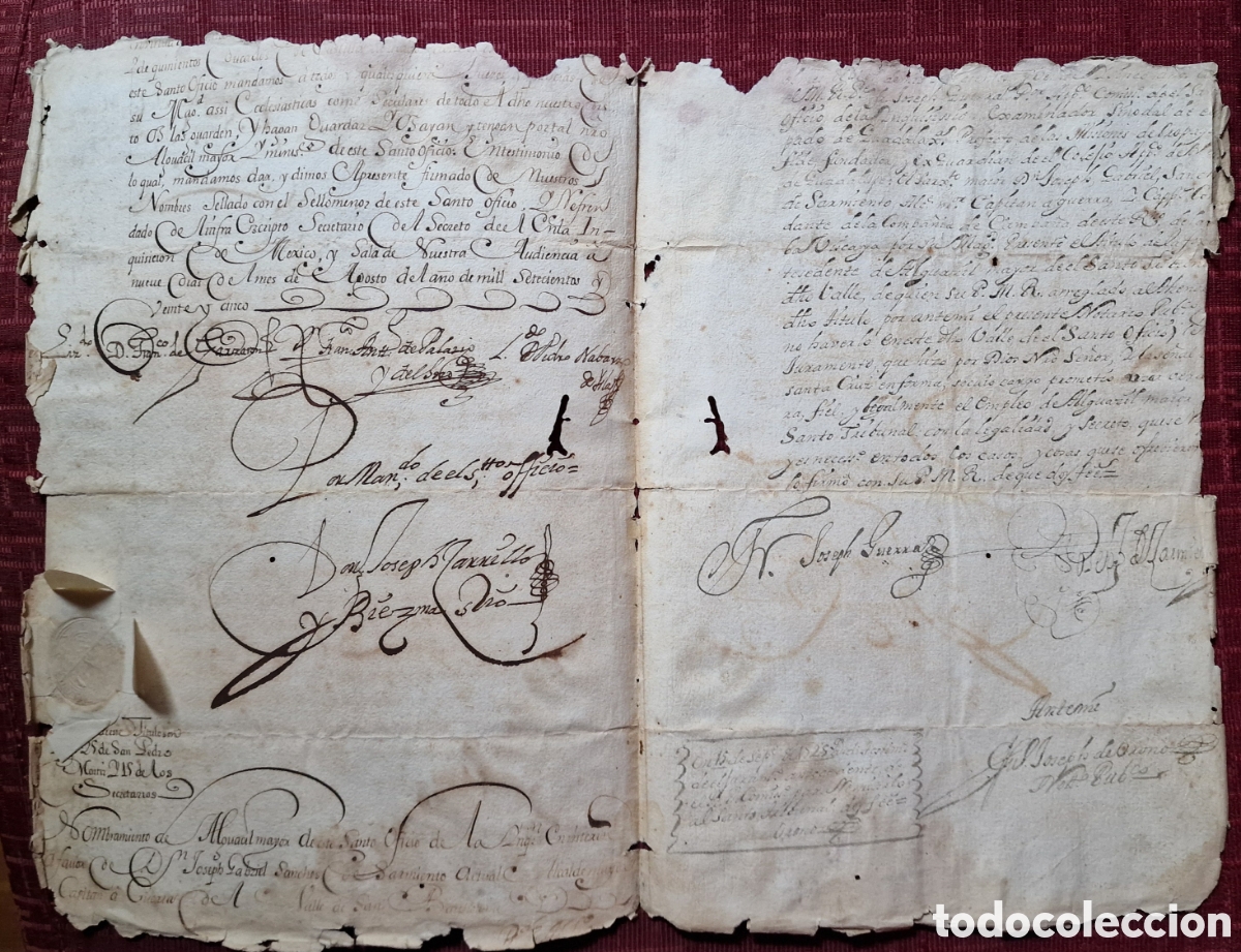 Manuscritos antiguos: T&Iacute;TULO DE LA INQUISICI&Oacute;N, MANUSCRITO DE 1725 - Foto 2