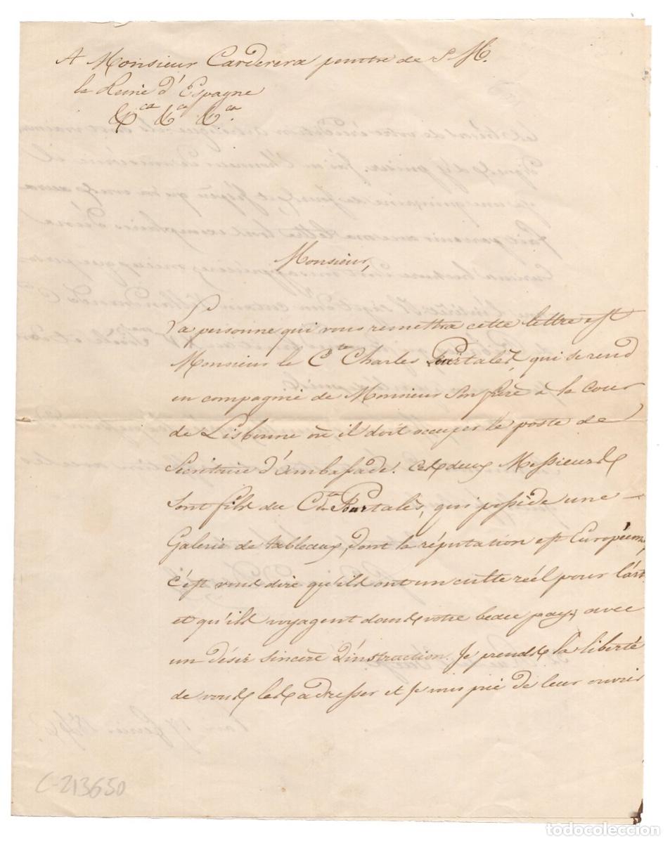 Manuscritos antiguos: 11 cartas manuscritas firmadas por Ferdinand Denis dirigidas a Valent&iacute;n Carderera. Fechas ente 1860-