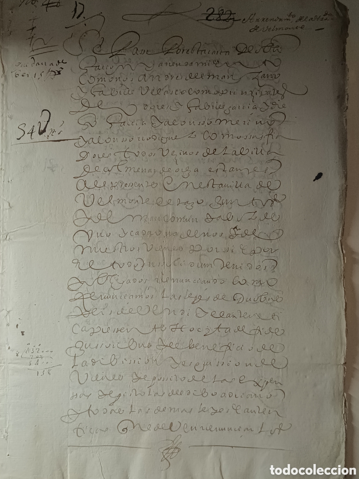 Manuscritos antiguos: MANUSCRITO 1626 OBLIGACION A FAVOR ANTONIO DE TOLEDO Y DEL AGUILA BELMONTE DEL TAJO LA LOSILLA.