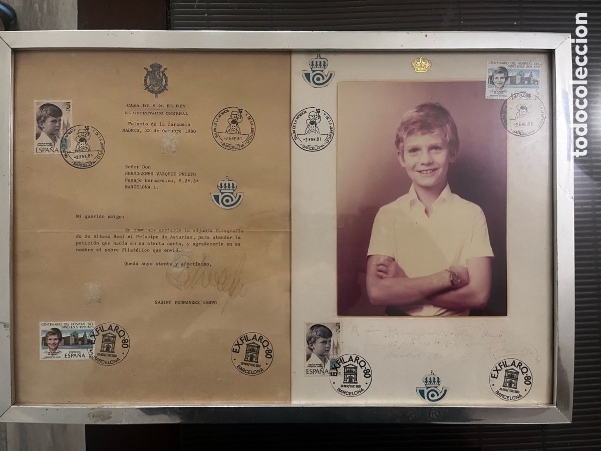 Manuscritos antiguos: Cuadro Casa Real Pr&iacute;ncipe Asturias