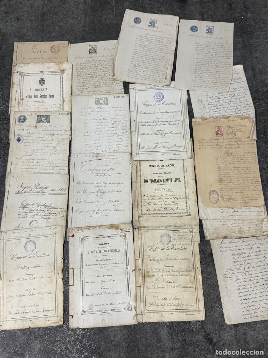 Manuscritos antiguos: DOCUMENTOS NOTARIALES ORIGINALES SIGLO XIX &ndash; PIEZAS CON HISTORIA REAL