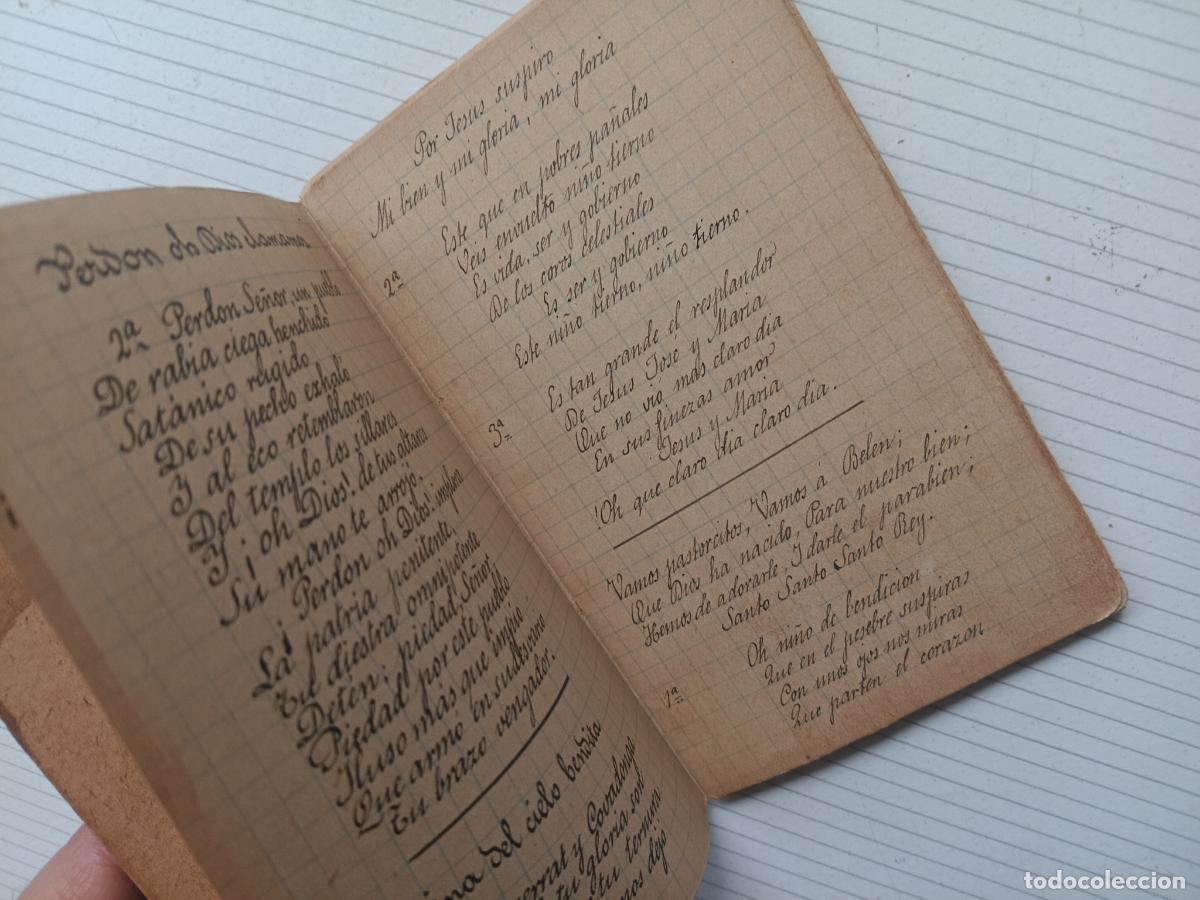 Manuscritos antiguos: LIBRETA ANTIGUA TOTALMENTE ESCRITA CON POESIAS RELIGIOSAS