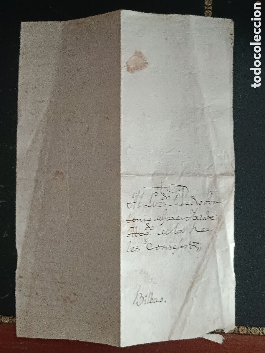 Manuscritos antiguos: CARTA MANUSCRITA 1819 LUARCA A BILBAO. PEDRO ANTONIO GARAY ARTABE ABOGADO, VALES REALES.