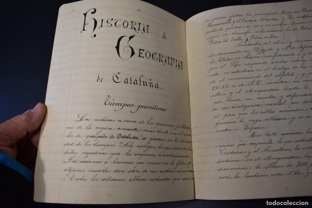 Manuscritos antiguos: Dos cuadernos escolares. - Foto 8