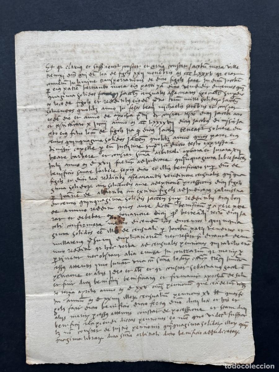 Manuscritos antiguos: S. XIV - TRASLADO DE LA SENTENCIA DEL LUGAR DE FIGOLS -