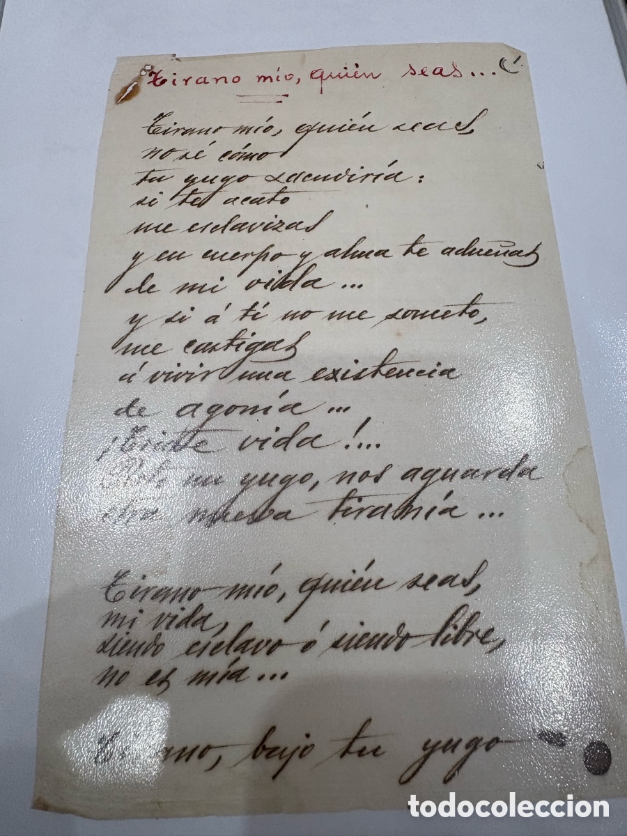 Manuscritos antiguos: Vicente Medina, poes&iacute;a manuscrita