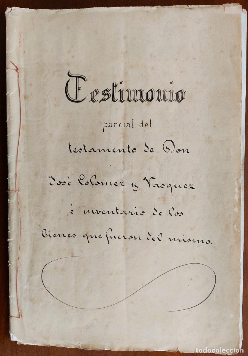 Manuscritos antiguos: BARCELONA A&Ntilde;O 1913 - SELLO 9&ordf; CLASE 3 PESETAS Y (3) SELLO 11&ordf; CLASE 1 PESETA - TESTAMENTO