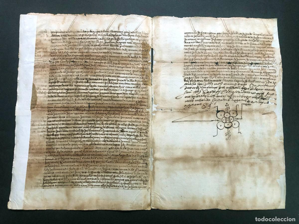 Manuscritos antiguos: MANUSCRITO A&Ntilde;O 1599 / VILANOVA DE PALAFOLLS ( GIRONA ) MALGRAT DE MAR / FCO. DESCLAPERS Y ESTORNELL