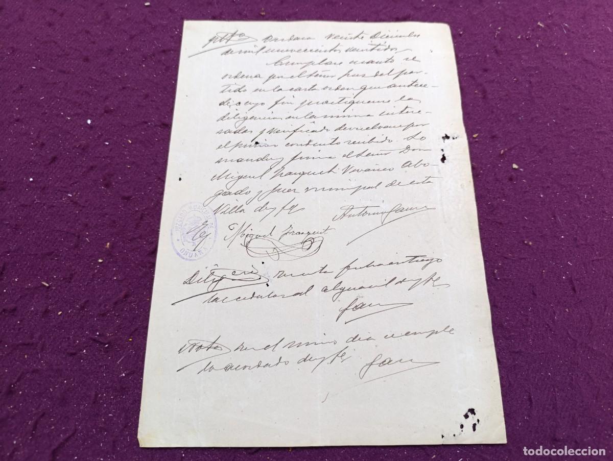 Alte Manuskripte: AD3, Antiguo Documento Manuscrito, 1922, Denia, con sellos y firmas