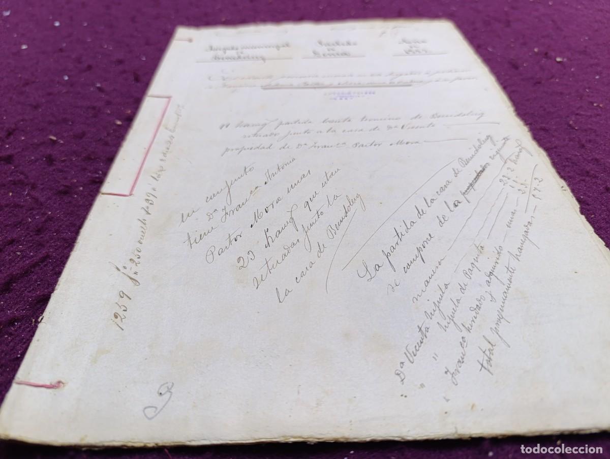 Alte Manuskripte: AD5, Antiguo Documento Manuscrito, 1888, Denia, documento de venta, con sellos y firmas