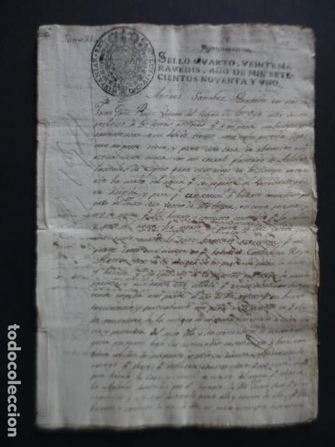 Manuscritos antiguos: HOYOS Y CORIA CACERES 1791 MANUSCRITO RIEGO ARBOLES HUERTO CON AGUAS COMUNALES 40 PAGS