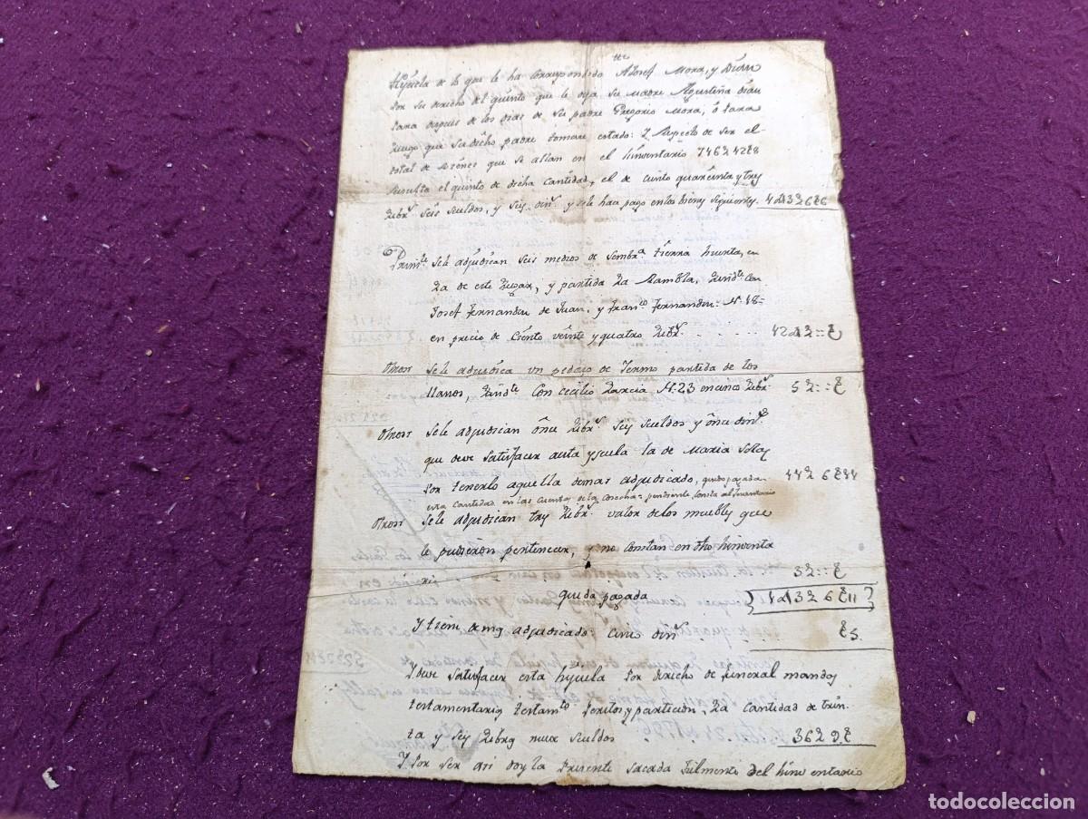 Manuscrits anciens: AD9, Antiguo Documento Manuscrito, 1796, Calles, Valencia, con marca de agua y firmas/r&uacute;bricas