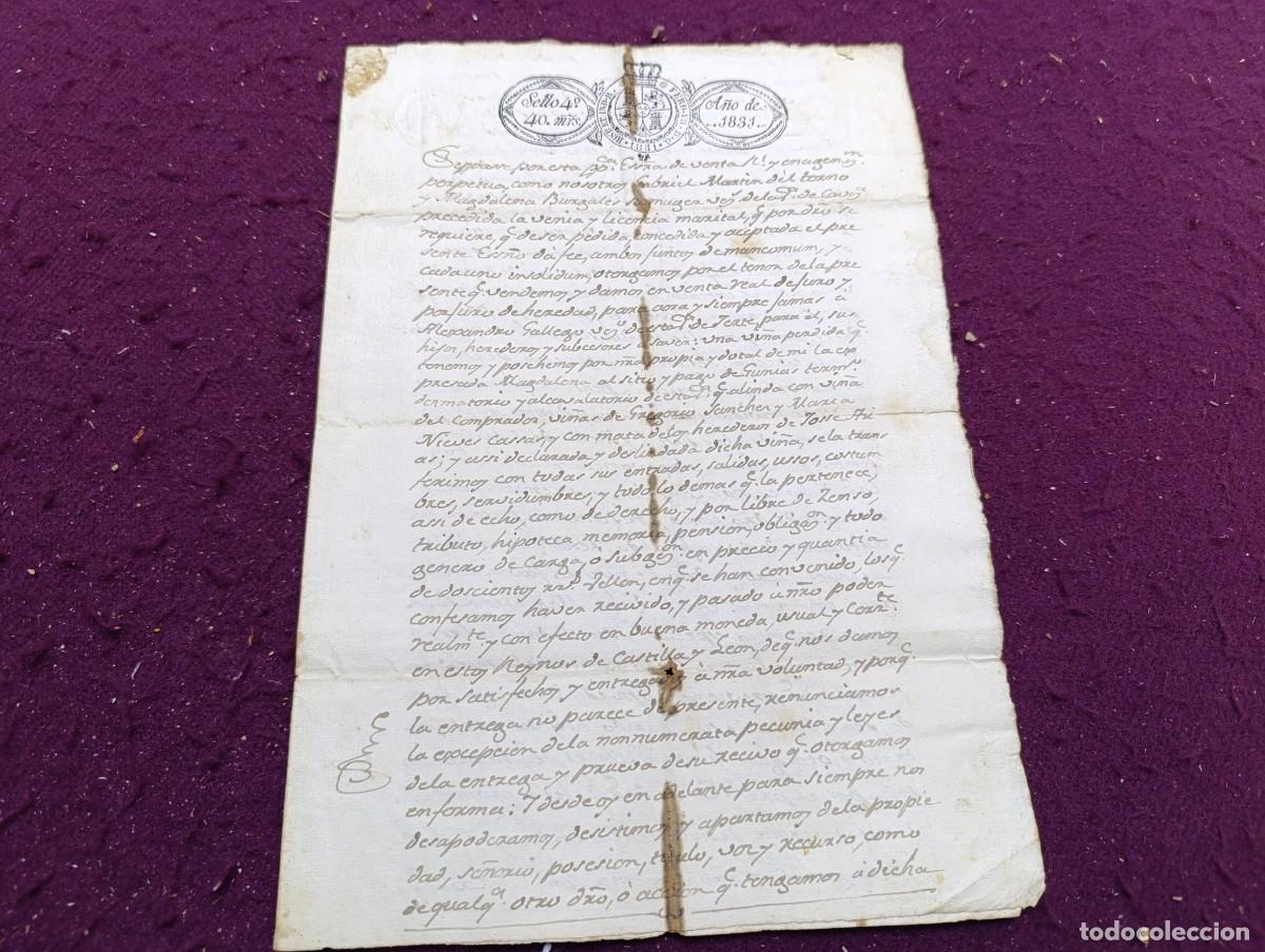 Manuscrits anciens: AD10, Antiguo Documento Manuscrito, 1831, Jerte, C&aacute;ceres, con sellos, marca de agua y r&uacute;bricas