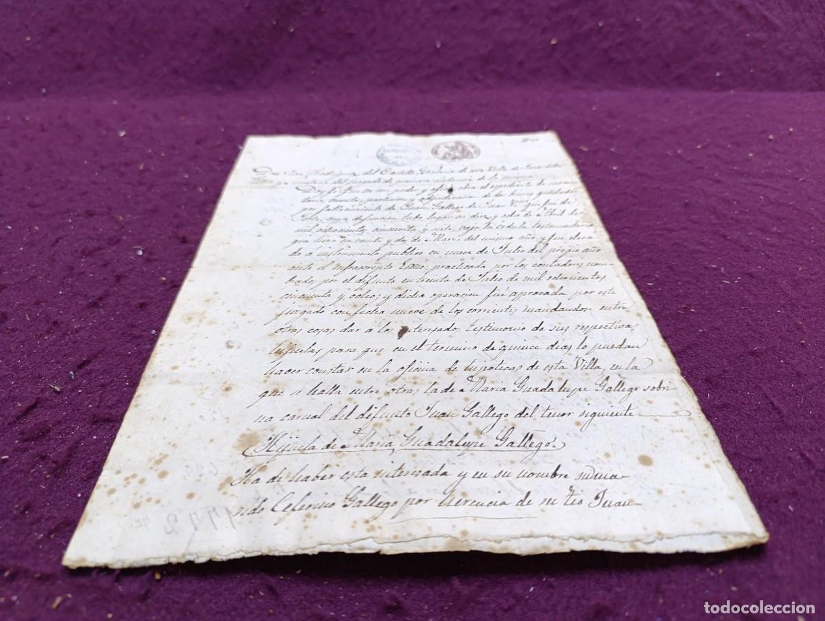 Manuscrits anciens: AD11, Antiguo Documento Manuscrito, 1862, Jarandilla, C&aacute;ceres, con sello en seco y r&uacute;bricas