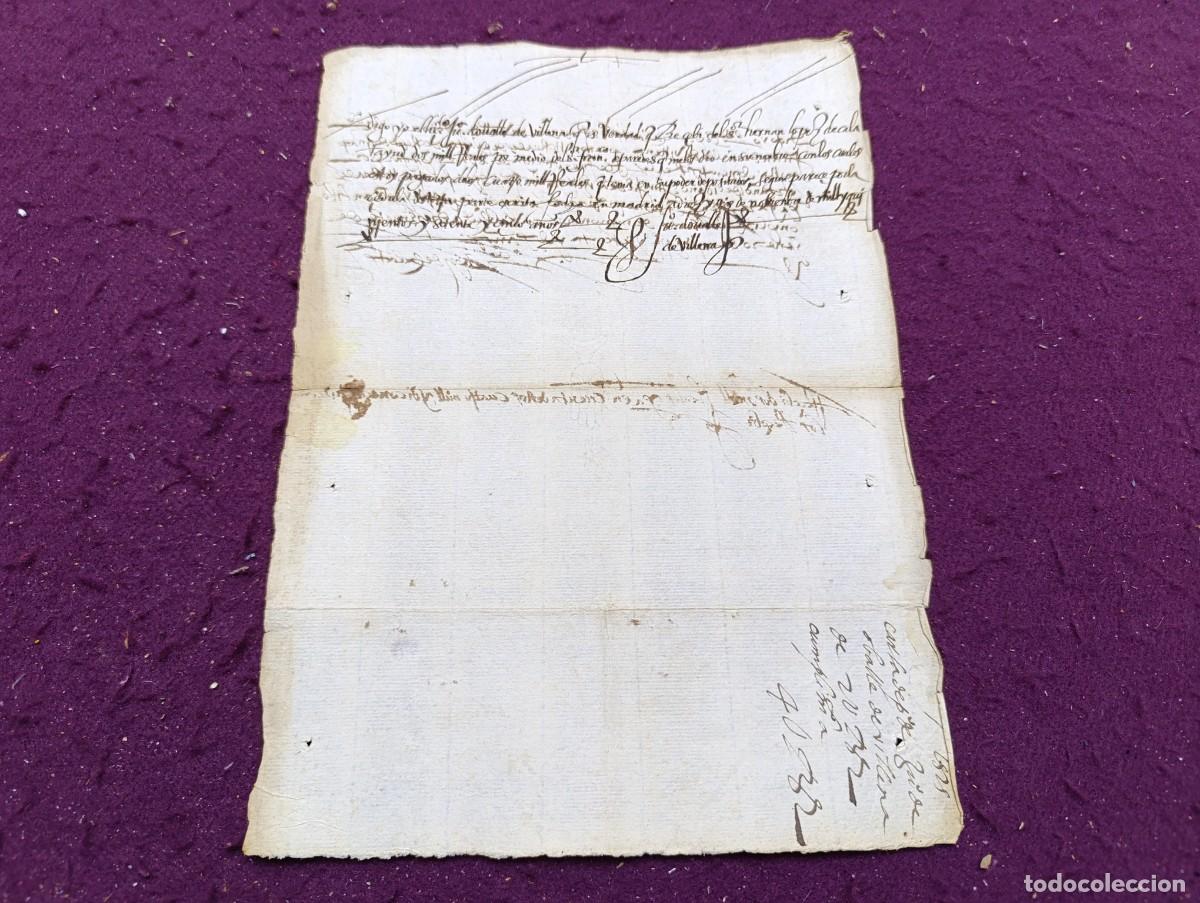 Manoscritti antichi: AD23, Antiguo Documento Manuscrito, 1575, Valladolid, castellano antiguo, marca de agua y r&uacute;bricas