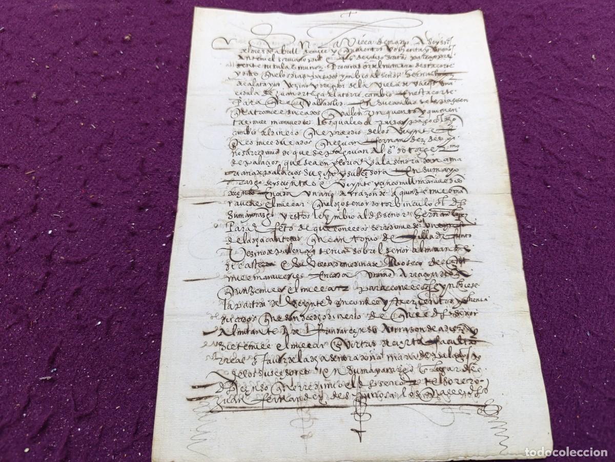 Manoscritti antichi: AD24, Antiguo Documento Manuscrito, 1582, Valladolid, castellano antiguo, con firmas / r&uacute;bricas