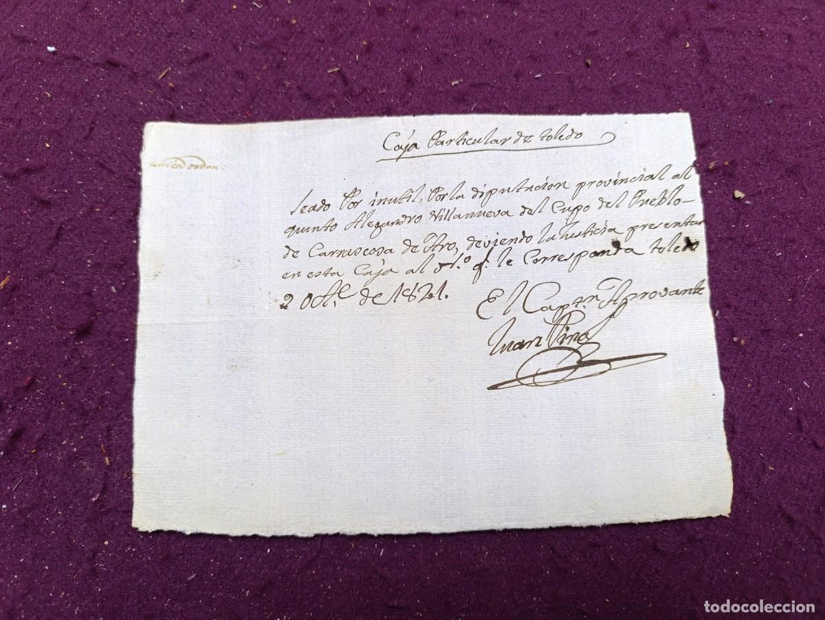 Manuscritos antiguos: AD40, Antiguo Manuscrito, 1821, Carrascosa de Aro, Cuenca, certificado de incapacidad de Quinto