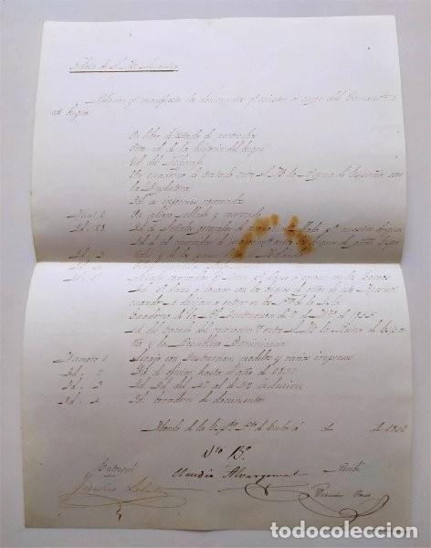 Manuscritos antigos: Goleta Juanita. Relaci&oacute;n de documentos del Comandante del buque. Puerto de Cuba, 1857