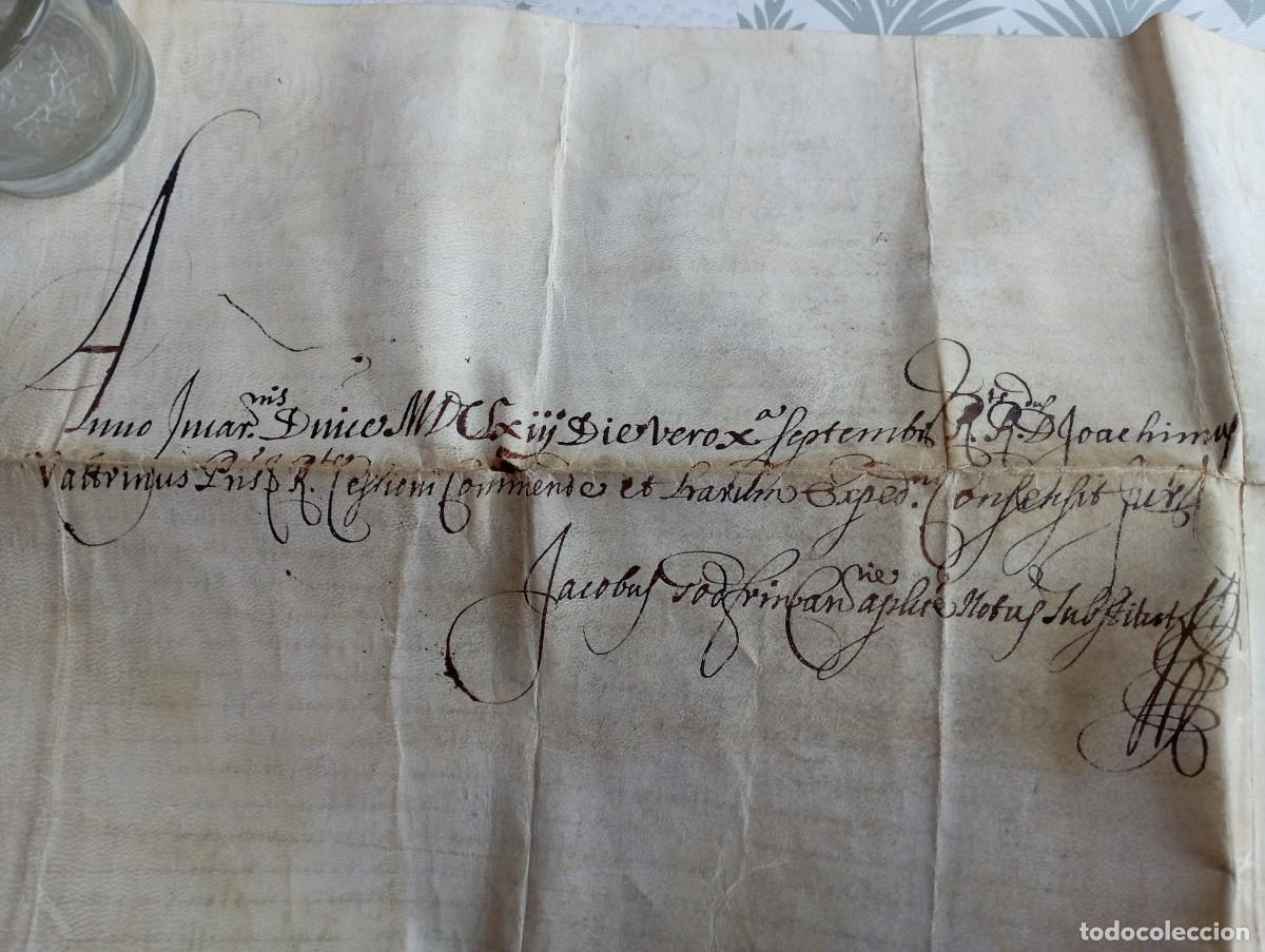 Manuscritos antiguos: Bula del Papa Alejandro VII. Siglo XVIII. - Foto 18