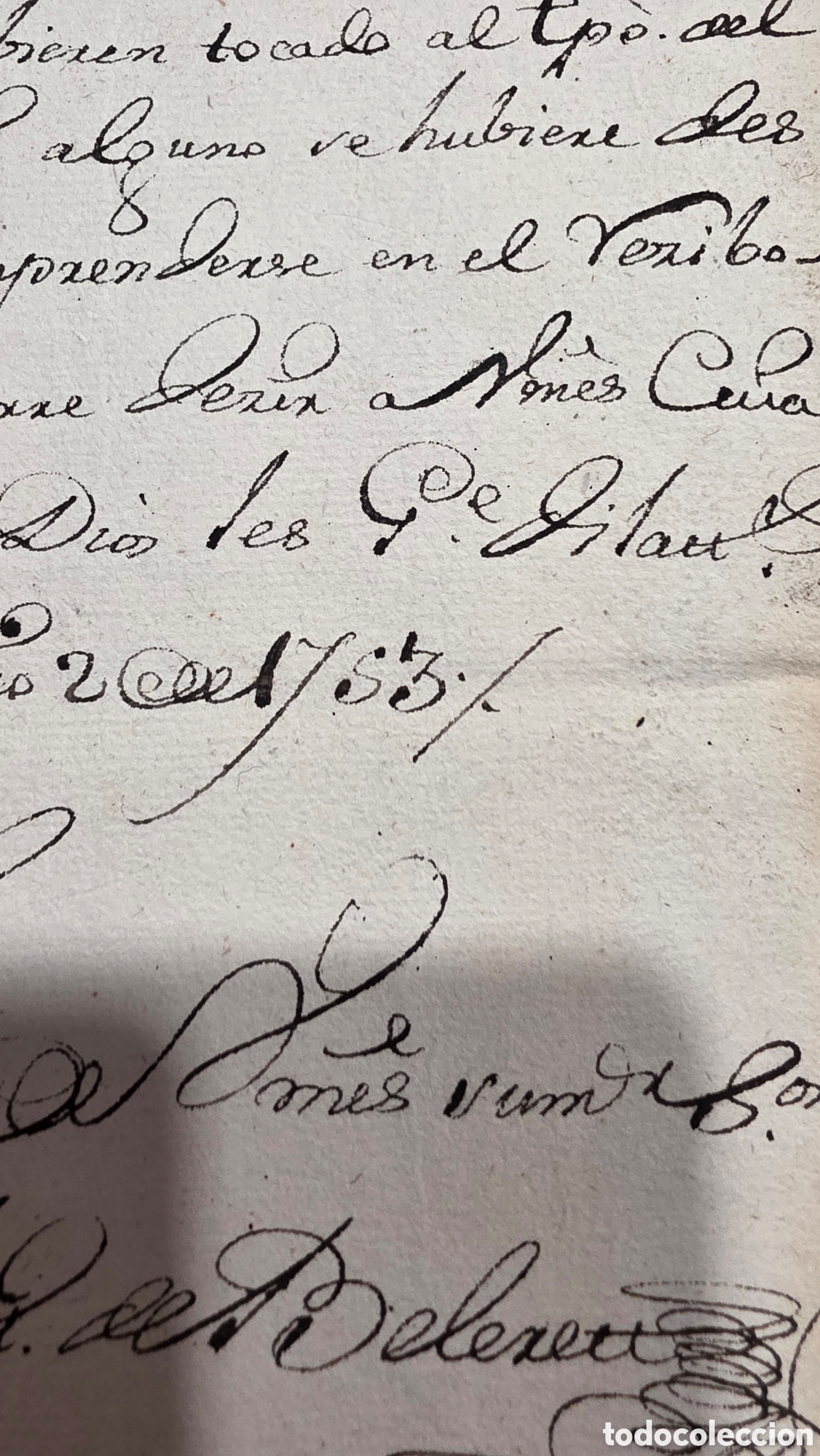 Manuscritos antiguos: MANUSCRITO DE 1753 , DIEZMO - Foto 3