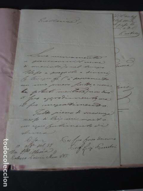 Manuscritos antigos: ROMA HACIA 1860 DOCUMENTO MANUSCRITO SOBRE EL CULTO A MARIA Y LAS REINAS DE ESPA&Ntilde;A ISABEL II Y MADRE