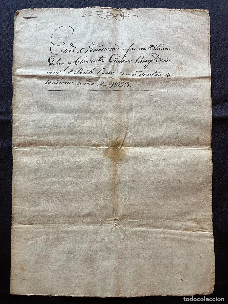 Manuscritos antiguos: Calatayud 1833, Escritura notarial con &ldquo;Carta de Gracia&rdquo;.