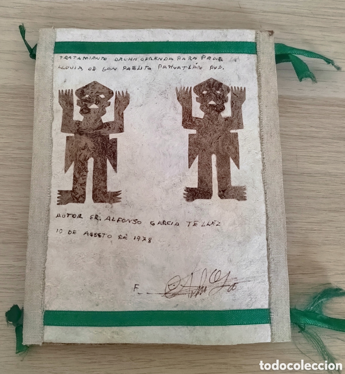 Manuscritos antiguos: Tratamiento de una ofrenda para pedir la lluvia en San Pablito Pahuatlan. Alfonso Garcia T. 1978
