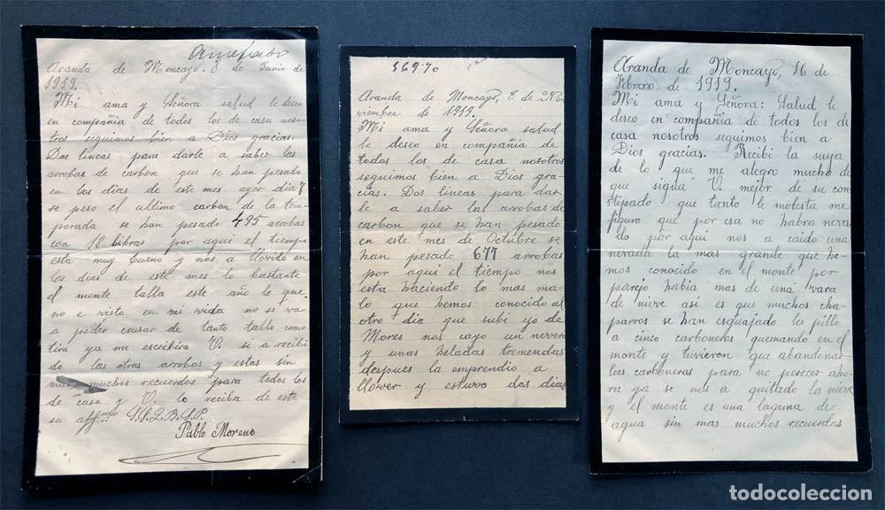 Manuscritos antiguos: ARANDA DE MONCAYO A&Ntilde;O 1919 /CARB&Oacute;N VEGETAL Y EXPLOTACI&Oacute;N DE CARBONERAS / GUARDA MONTE / ZARAGOZA