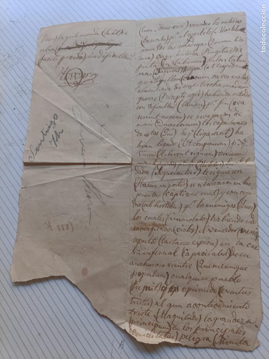 Manuscritos antiguos: Carta antigua manuscrita
