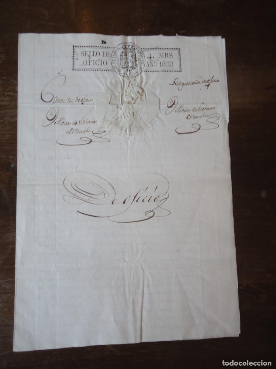 Manuscritos antiguos: Real Provision de S.M. ... pasaporte a D. Jos&eacute; Victoriano de Olaeta. Valladolid 1833