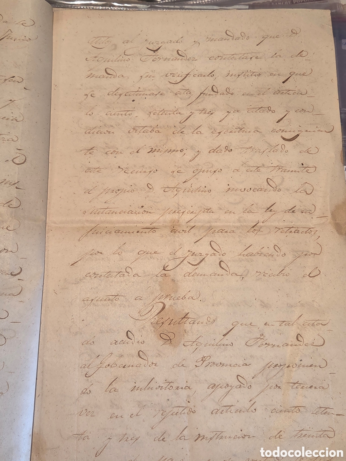 Manuscritos antiguos: FERROL 1860 MANUSCRITO SENTENCIA JUDICIAL - Foto 3