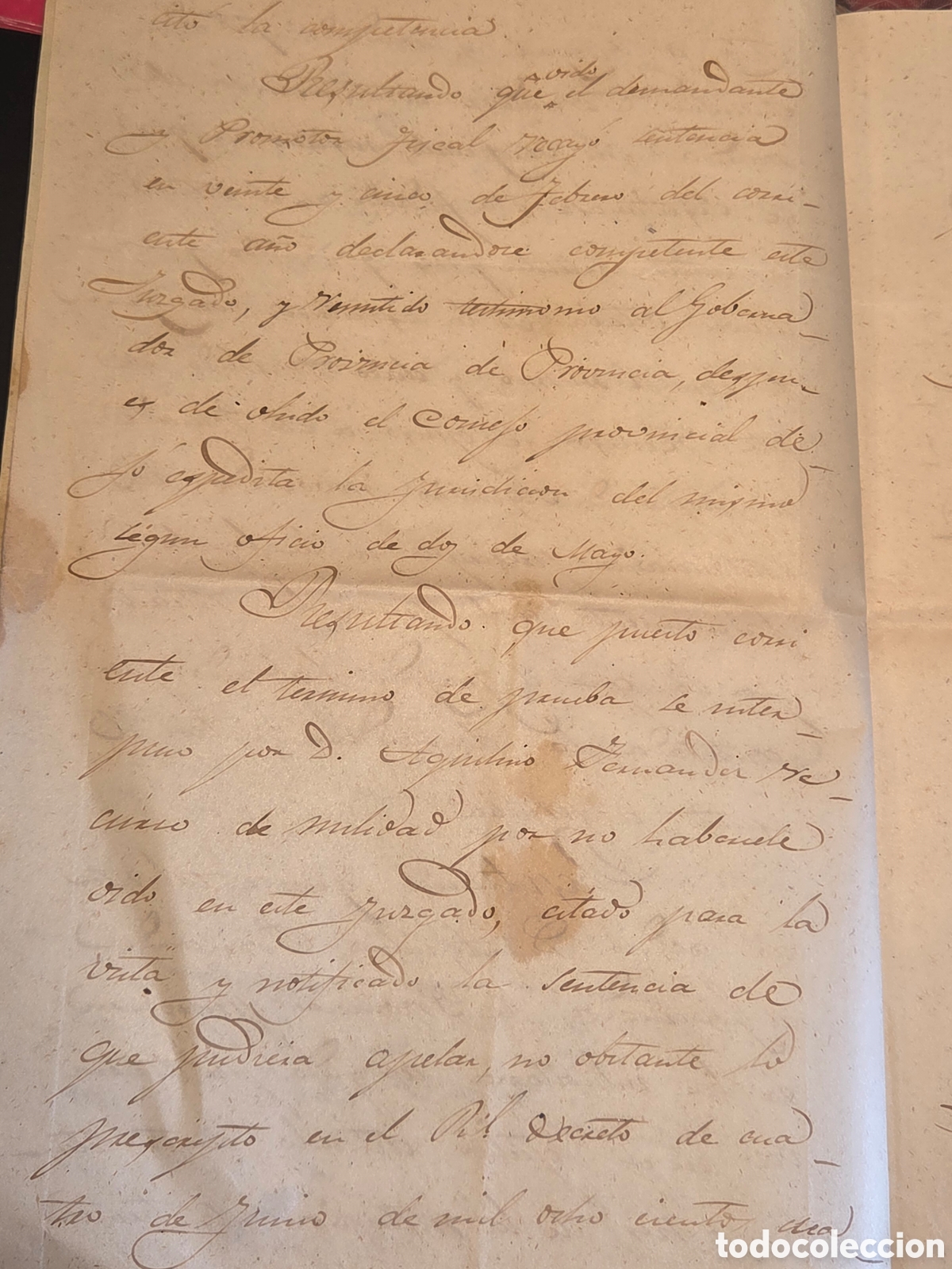 Manuscritos antiguos: FERROL 1860 MANUSCRITO SENTENCIA JUDICIAL - Foto 4