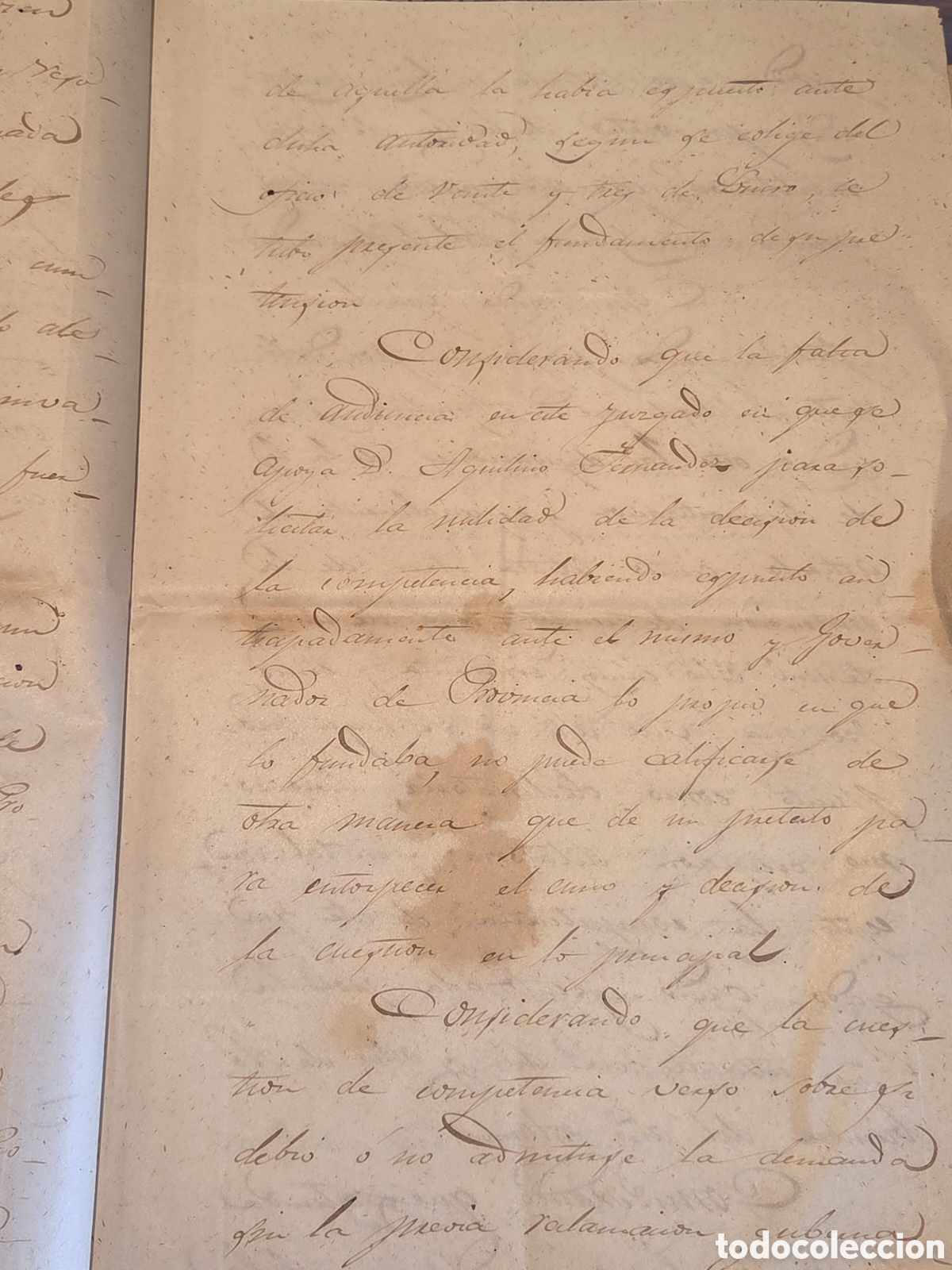 Manuscritos antiguos: FERROL 1860 MANUSCRITO SENTENCIA JUDICIAL - Foto 6