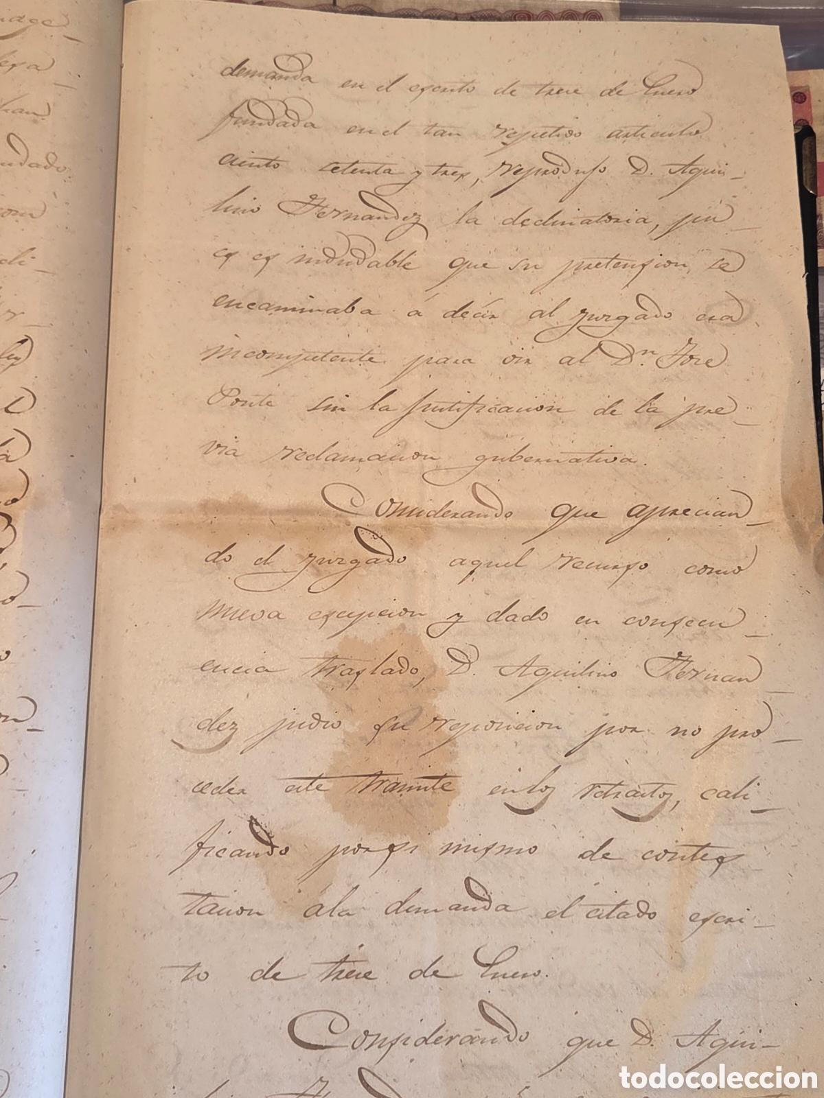 Manuscritos antiguos: FERROL 1860 MANUSCRITO SENTENCIA JUDICIAL - Foto 7