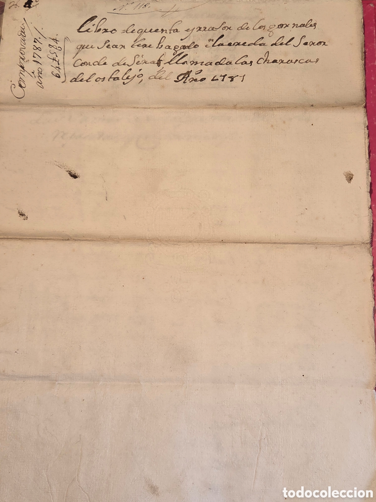 Manuscritos antiguos: 1781 LIBRO DE CUENTAS DE JORNALES PAGADOS POR EL CONDE DE CIRAT