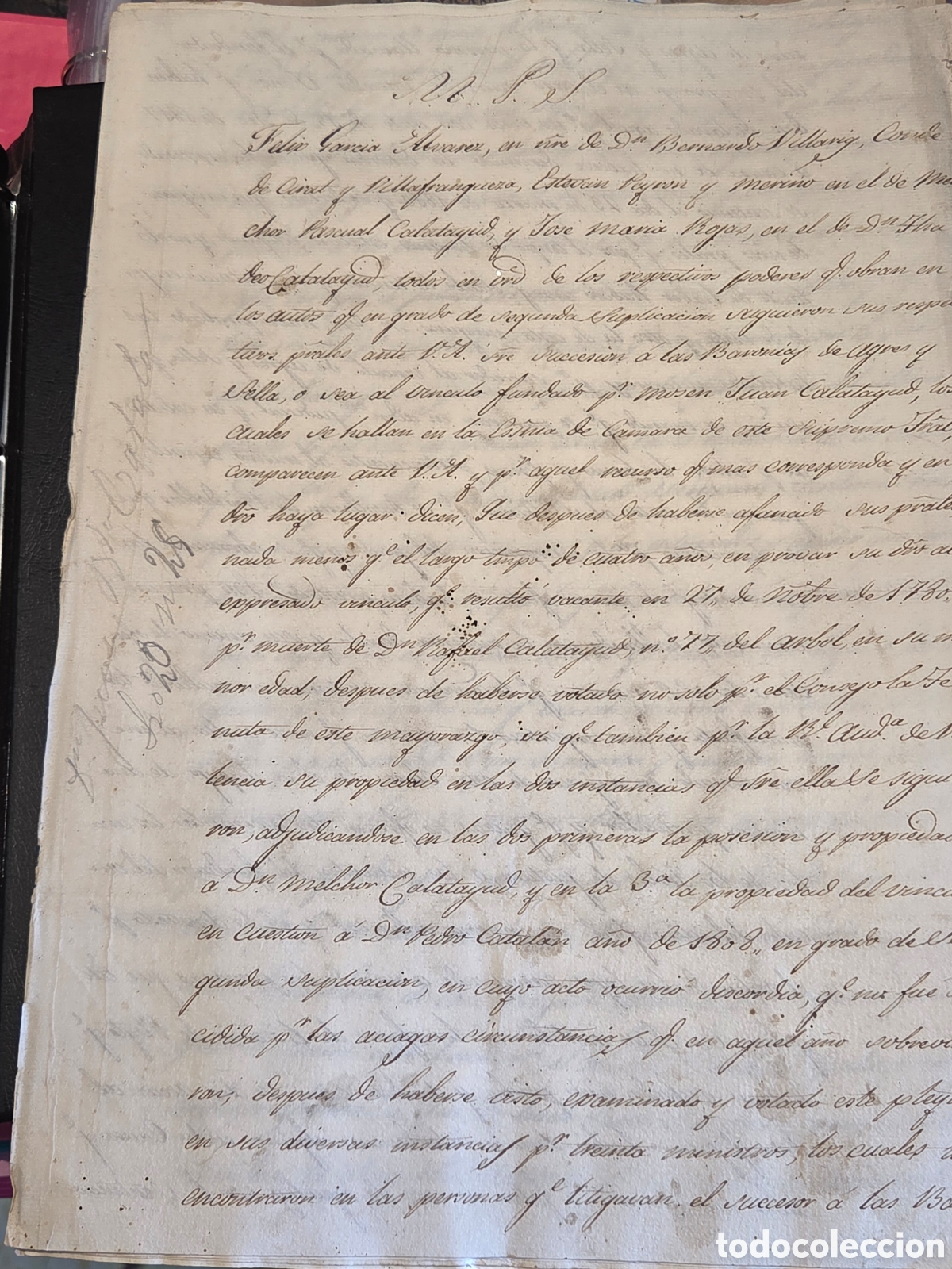 Manuscritos antiguos: INFORME MANUSCRITO GENEALOG&Iacute;A CONDE CIRAT