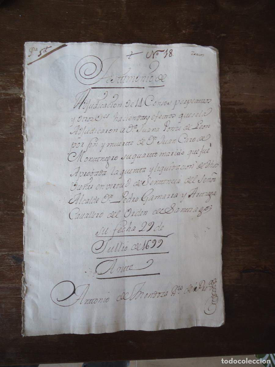 Manuscritos antiguos: Taranc&oacute;n (Cuenca) y Madrid. Juana Ponce de Le&oacute;n. Juan Caro de Montenegro. 1699 - 1721