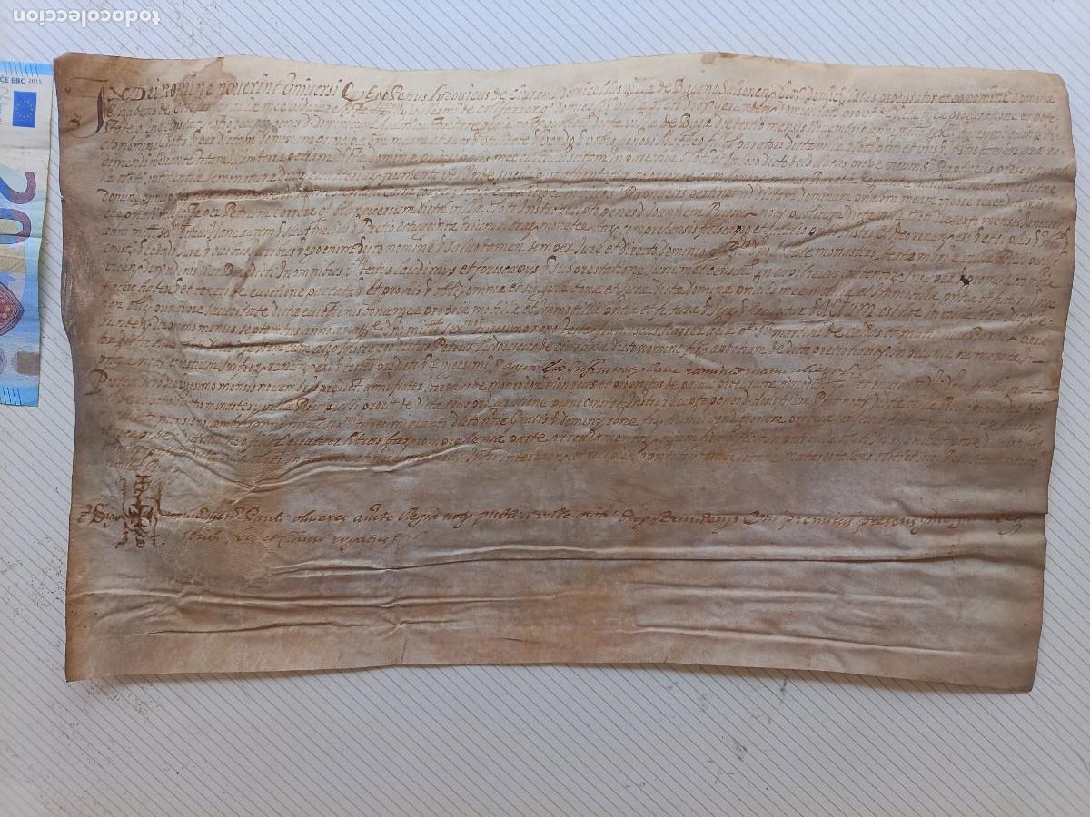 Manuscritos antiguos: Ciurana. Pergamino original del siglo XVI