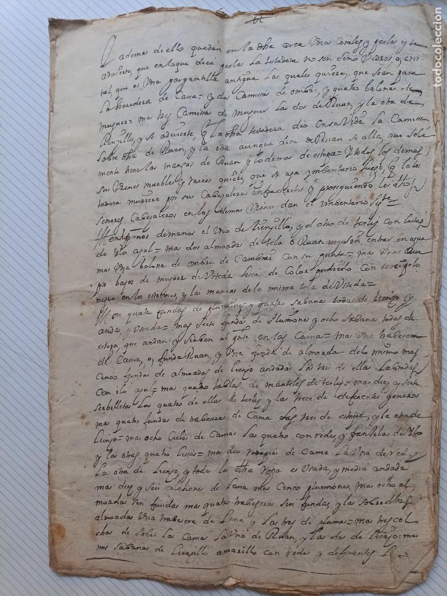 Manuscrits anciens: Navarra. Inventario de aperos, bueyes, ganado, cabras