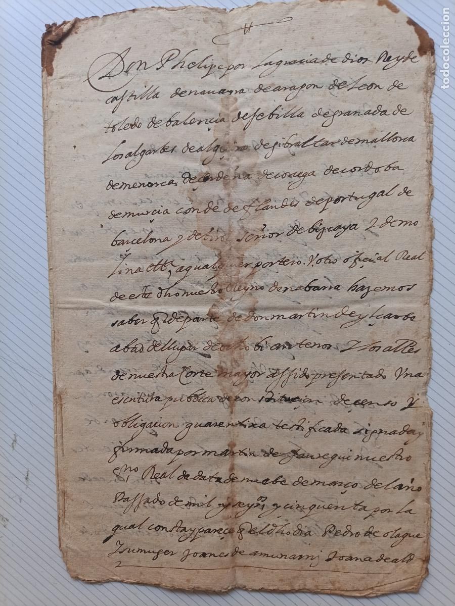 Manuscritos antiguos: Navarra, Pamplona. 1656 Abad de Ochovi