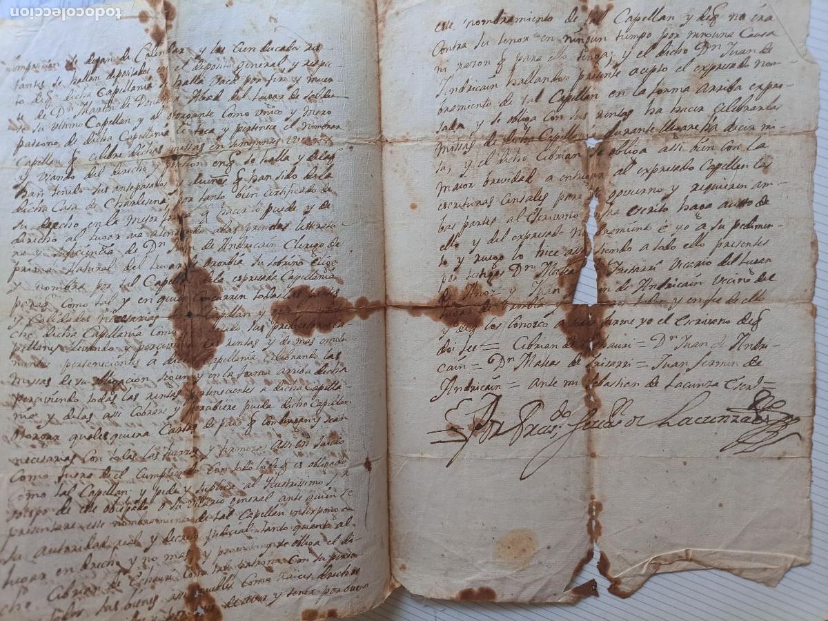 Manuscritos antiguos: Asi&aacute;in, Navarra, 1632. Documento - Foto 2