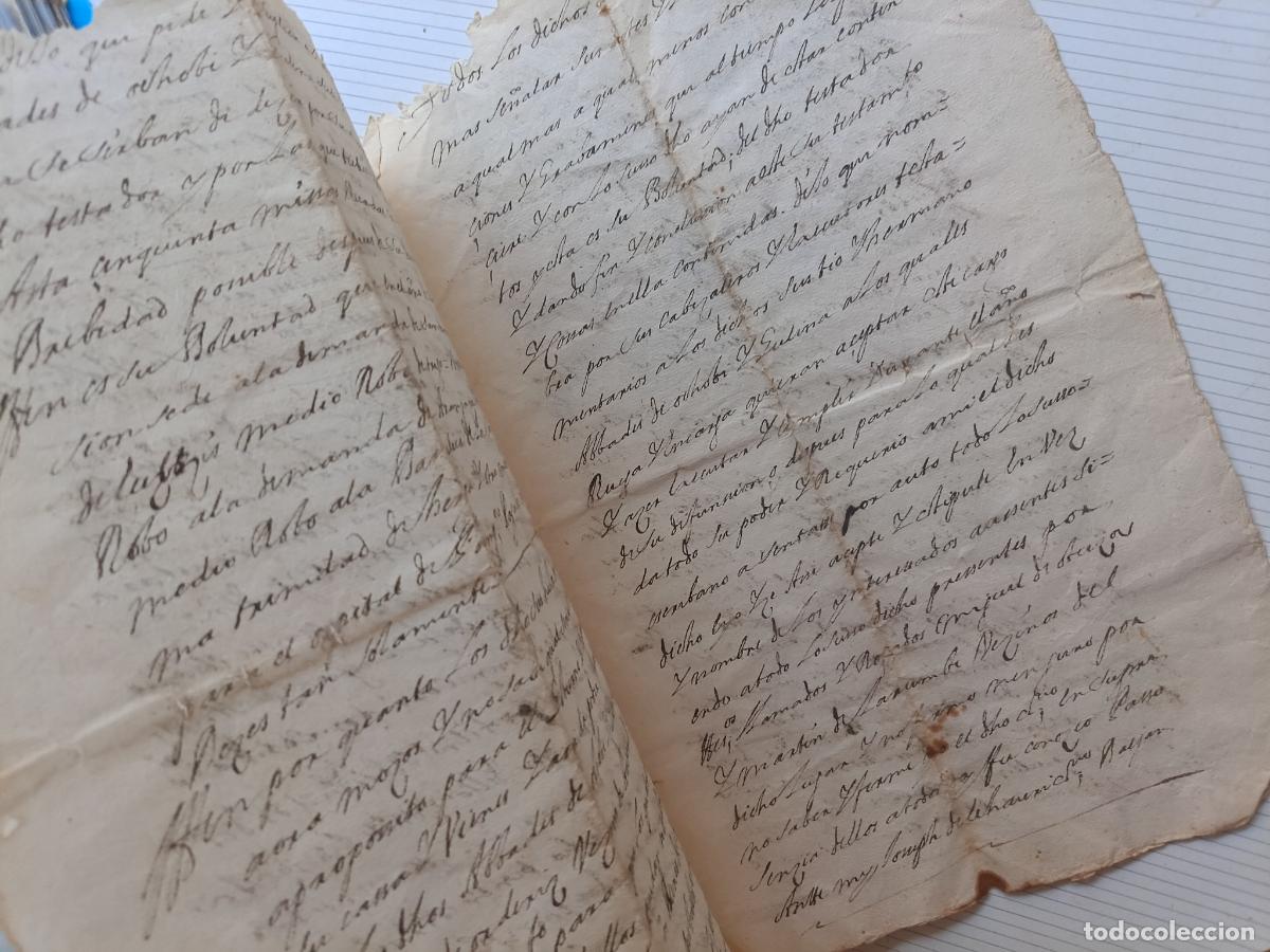 Manuscritos antiguos: Anoz, valle de Ollo, Navarra, 1667. Documento - Foto 2