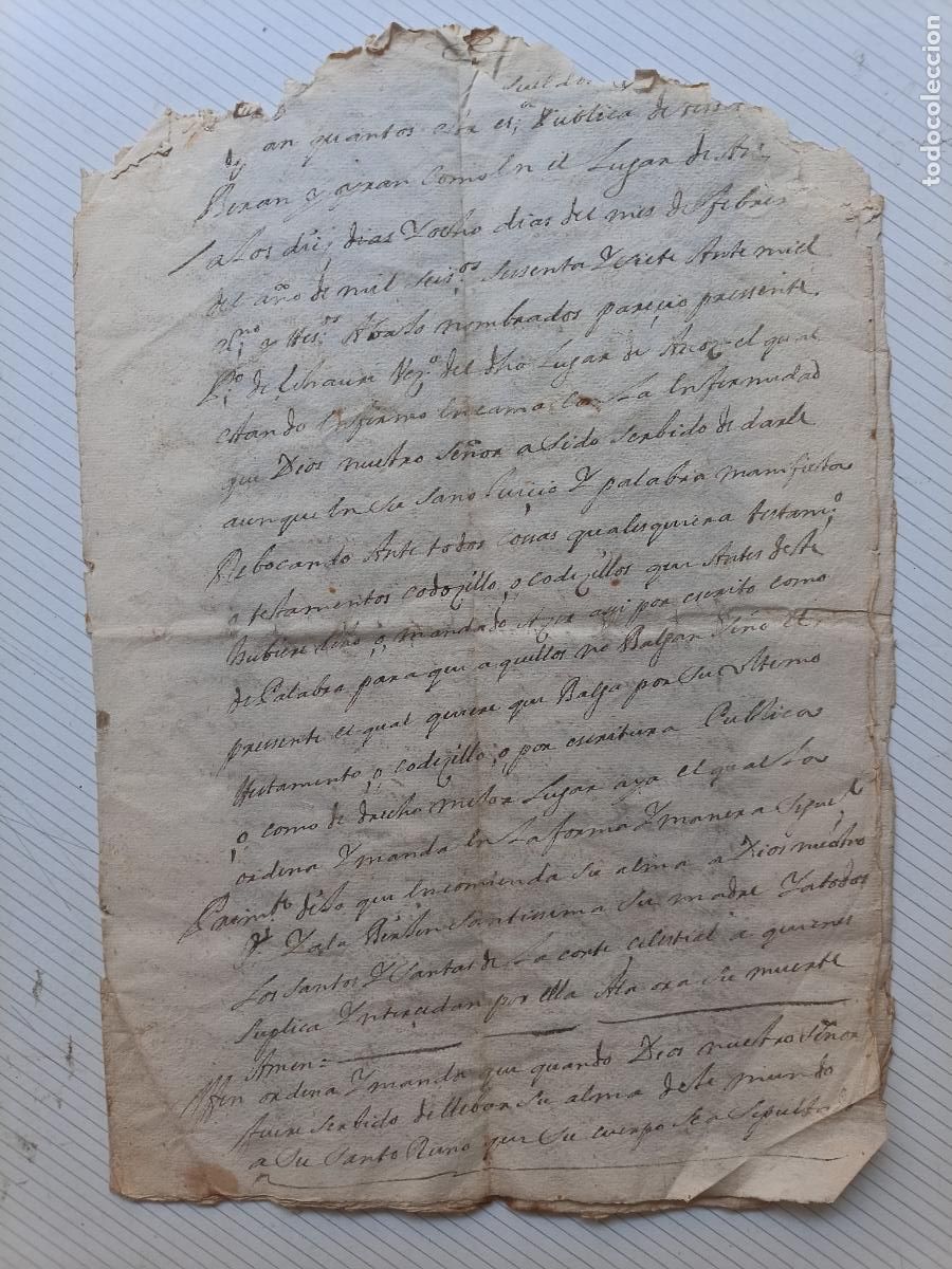 Manuscritos antiguos: Anoz, valle de Ollo, Navarra, 1667. Documento - Foto 4