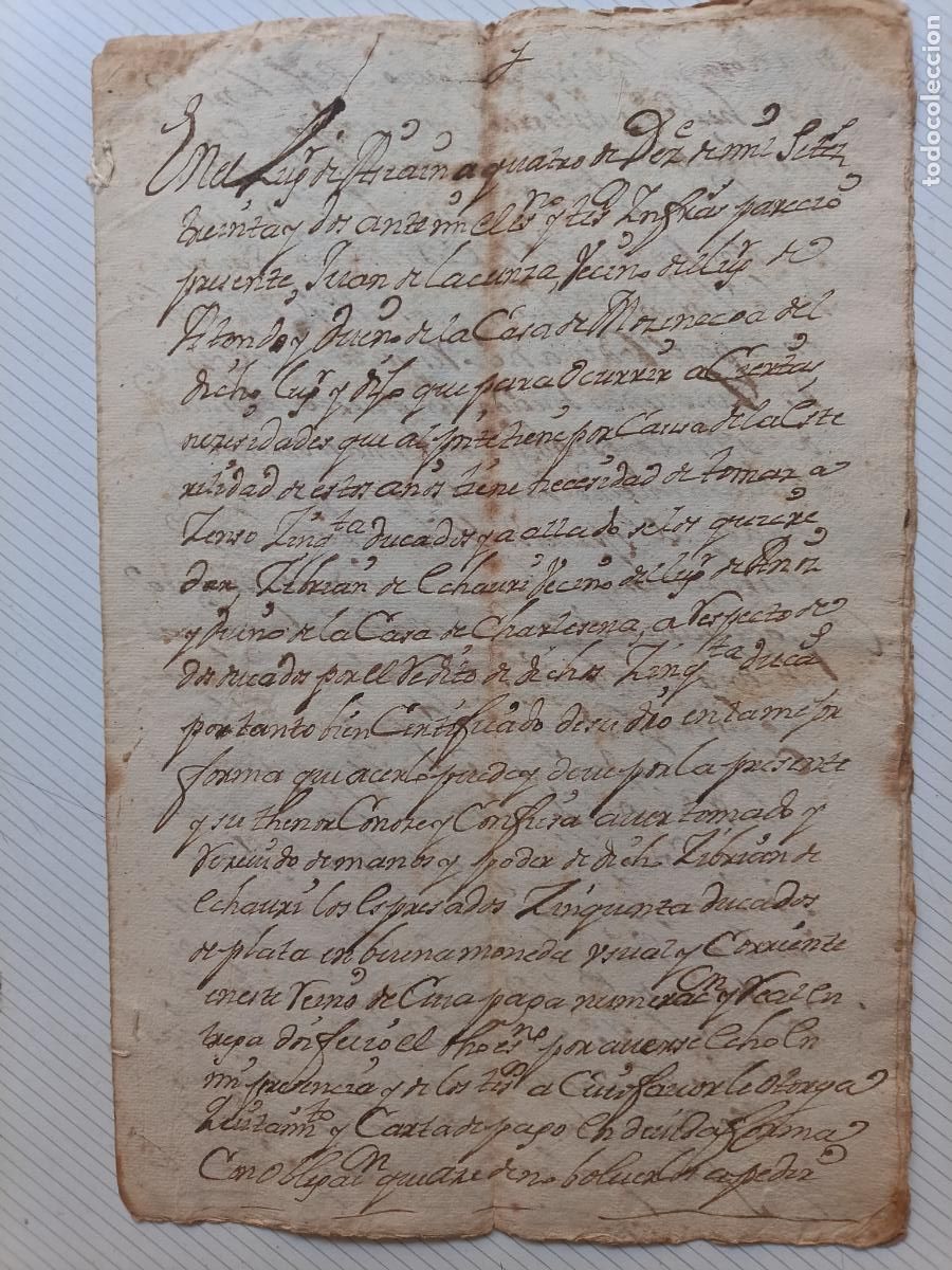 Manuscritos antiguos: Asi&aacute;in, Anoz, Navarra. 1772
