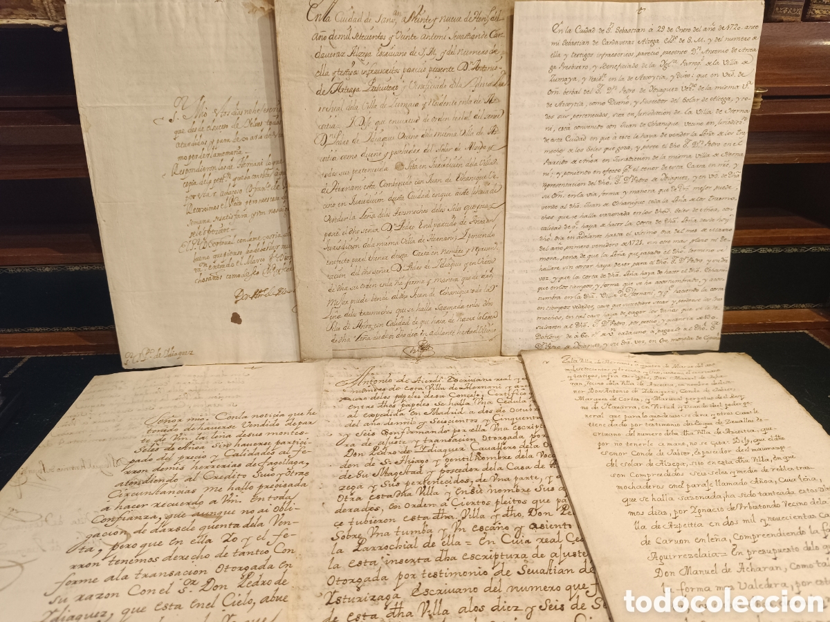 Manuscritos antiguos: MANUSCRITO 1659-1731 GUIPUZCOA PLEITO FERRERIA FAGOLLAGA VENTA ORO ECHANIQUE CONDE JAVIER ALZEGA