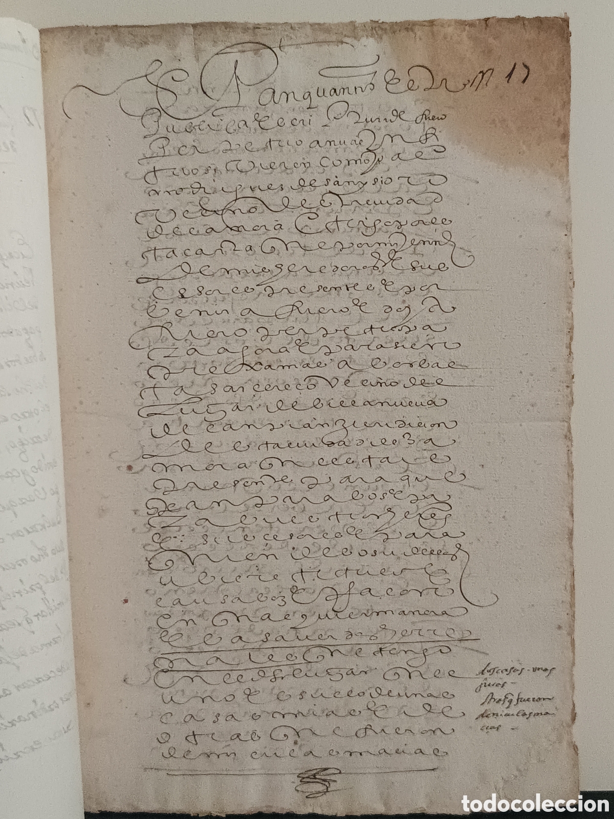Manuscritos antiguos: MANUSCRITO SIGLO XVII (1607) ESCRITURA DE FUERO DE 8 REALES DE VELLON CONTRA BALTASAR CEREZO...