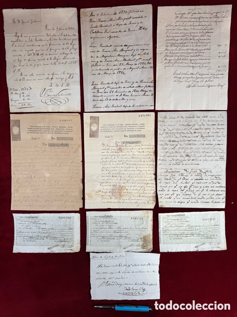 Manuscritos antiguos: Gran lote de antiguos documentos manuscritos! S.XVIII y S.XIX.