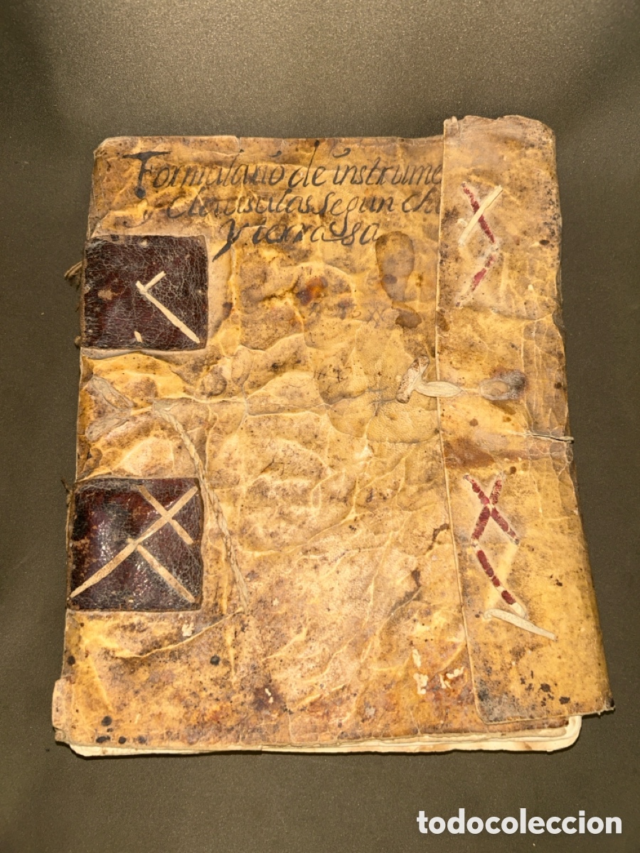 Manuscritos antiguos: MANUSCRITO NOTARIAL EN LAT&Iacute;N: FORMULARIO DE INSTRUMENTOS Y CL&Aacute;USULAS (SIGLO XVI/XVII, c. 1580&ndash;1620)
